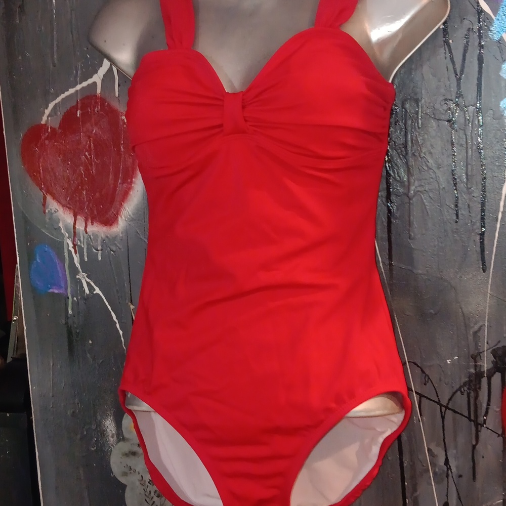 Red One-Piece Swimsuit - Picture 3 of 7